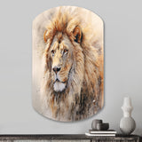 Fierce Lion III - Asymmetric Metal Wall Art