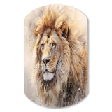 Fierce Lion III - Asymmetric Metal Wall Art