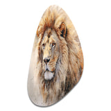 Fierce Lion III - Asymmetric Metal Wall Art