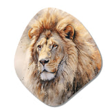 Fierce Lion III - Asymmetric Metal Wall Art