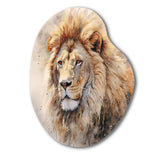 Fierce Lion III - Asymmetric Metal Wall Art