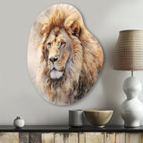 Fierce Lion III - Asymmetric Metal Wall Art