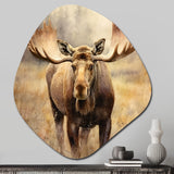 Moose Serenity I - Asymmetric Metal Wall Art