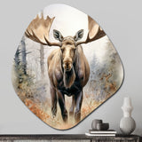 Moose Serenity II - Asymmetric Metal Wall Art