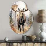 Moose Serenity II - Asymmetric Metal Wall Art