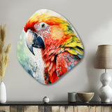 Tropical Parrot In Paradise II - Asymmetric Metal Wall Art