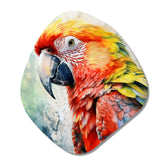 Tropical Parrot In Paradise II - Asymmetric Metal Wall Art