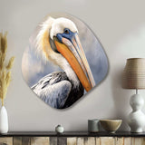 Majestic Pelican Seabird III - Asymmetric Metal Wall Art