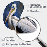 Majestic Pelican Seabird V - Asymmetric Metal Wall Art