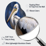 Majestic Pelican Seabird V - Asymmetric Metal Wall Art