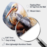 Majestic Pelican I - Asymmetric Metal Wall Art