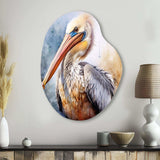 Majestic Pelican I - Asymmetric Metal Wall Art