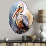 Majestic Pelican I - Asymmetric Metal Wall Art