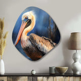 Majestic Pelican II - Asymmetric Metal Wall Art