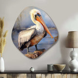 Majestic Pelican III - Asymmetric Metal Wall Art