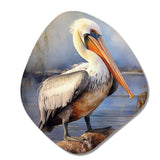 Majestic Pelican III - Asymmetric Metal Wall Art