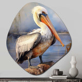 Majestic Pelican III - Asymmetric Metal Wall Art