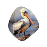 Majestic Pelican III - Asymmetric Metal Wall Art