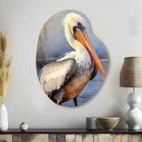 Majestic Pelican III - Asymmetric Metal Wall Art