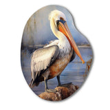 Majestic Pelican III - Asymmetric Metal Wall Art