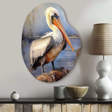 Majestic Pelican III - Asymmetric Metal Wall Art