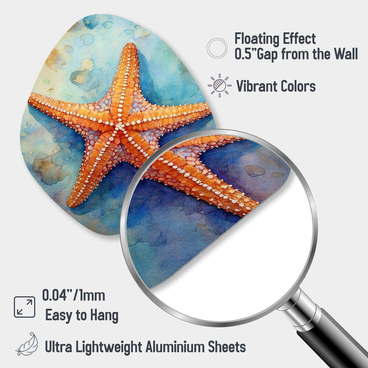 Spinny Starfish II - Asymmetric Metal Wall Art