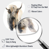 Wild Yak VI - Asymmetric Metal Wall Art