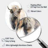 Wild Yak VI - Asymmetric Metal Wall Art