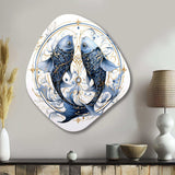 Pisces Zodiac Sign - Asymmetric Metal Wall Art