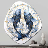 Pisces Zodiac Sign - Asymmetric Metal Wall Art