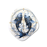 Pisces Zodiac Sign - Asymmetric Metal Wall Art