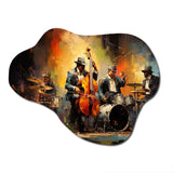 Yellow Orange Jazz Band - Asymmetric Metal Wall Art