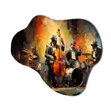 Yellow Orange Jazz Band - Asymmetric Metal Wall Art