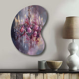 Elegant Floral Chandelier I - Asymmetric Metal Wall Art