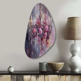 Elegant Floral Chandelier I - Asymmetric Metal Wall Art