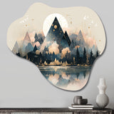 Sharp Wild Mountains - Asymmetric Metal Wall Art