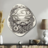 Timeless Asian Landscape - Asymmetric Metal Wall Art