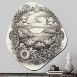 Timeless Asian Landscape - Asymmetric Metal Wall Art