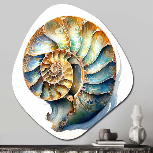 Seashell Symphony I - Asymmetric Metal Wall Art