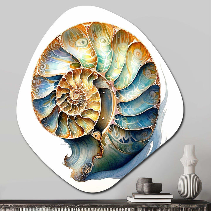 Seashell Symphony I - Asymmetric Metal Wall Art