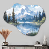 Mountain View Bliss III - Asymmetric Metal Wall Art