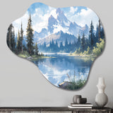 Mountain View Bliss III - Asymmetric Metal Wall Art