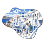 Greek Santorini Odyssey I - Asymmetric Metal Wall Art