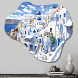 Greek Santorini Odyssey I - Asymmetric Metal Wall Art