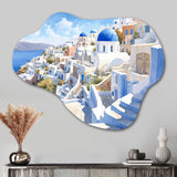 Greek Santorini Odyssey II - Asymmetric Metal Wall Art