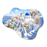 Greek Santorini Odyssey II - Asymmetric Metal Wall Art