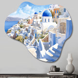 Greek Santorini Odyssey II - Asymmetric Metal Wall Art