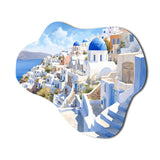 Greek Santorini Odyssey II - Asymmetric Metal Wall Art