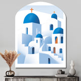 Greek Santorini Odyssey IV - Asymmetric Metal Wall Art