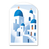 Greek Santorini Odyssey IV - Asymmetric Metal Wall Art